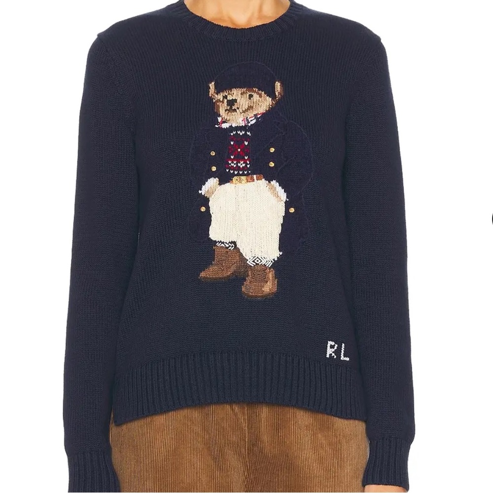 Polo by Ralph Lauren Navy Sweater with Bear Design